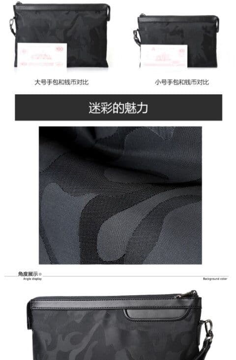 クラッチバッグ 迷彩柄ナイロンクラッチバッグ取り外し可能ストラップ付